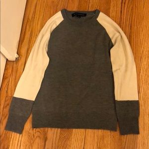French Connection Cream & Grey Sweater Medium